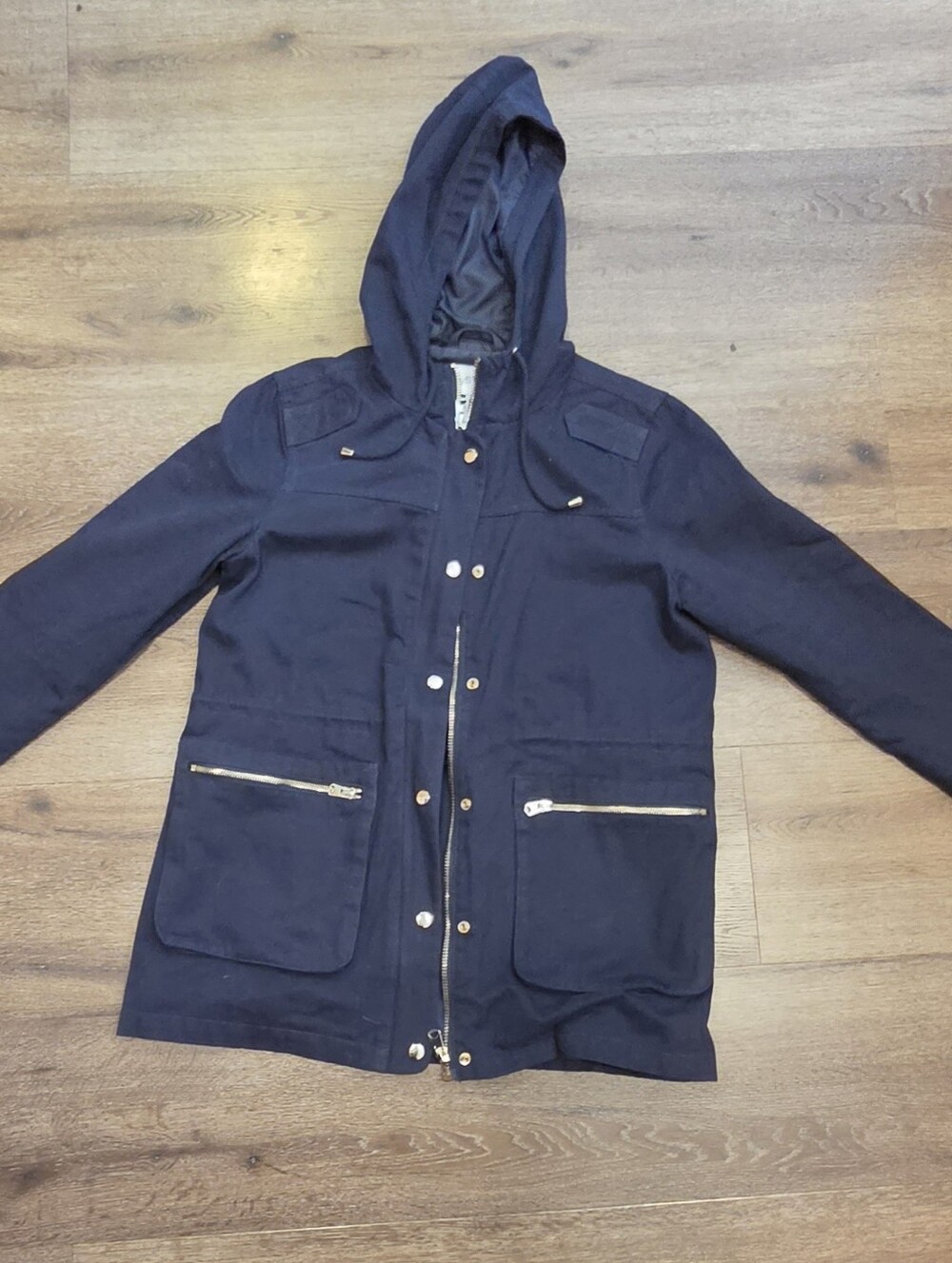 ​mySTYLE Navy Blue Hooded Utility Jacket / Parka